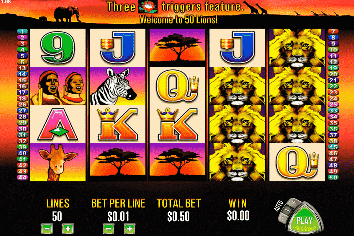 50 lions aristocrat screenshot