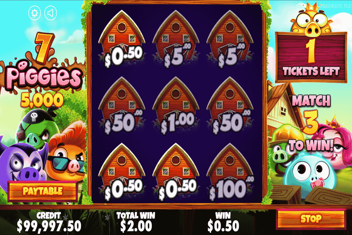 7 piggies scratchcard pragmatic play