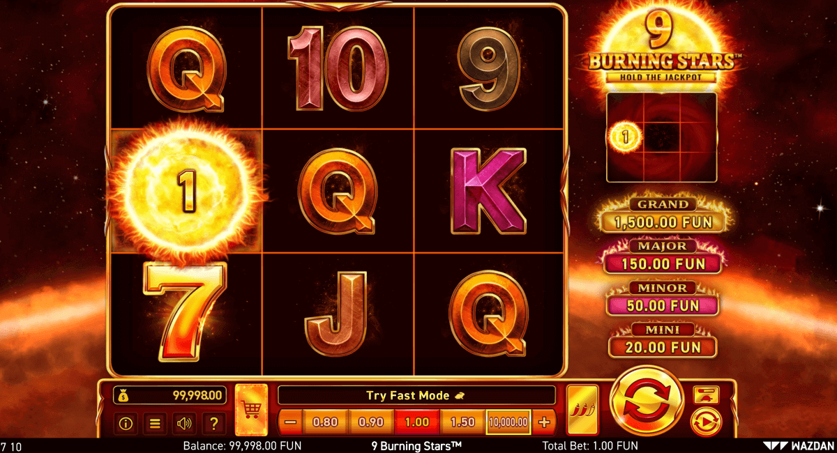 9 burning stars wazdan