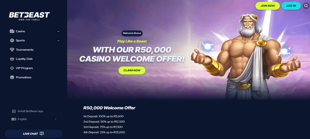 BetBeast Casino - New Online Casino in South Africa