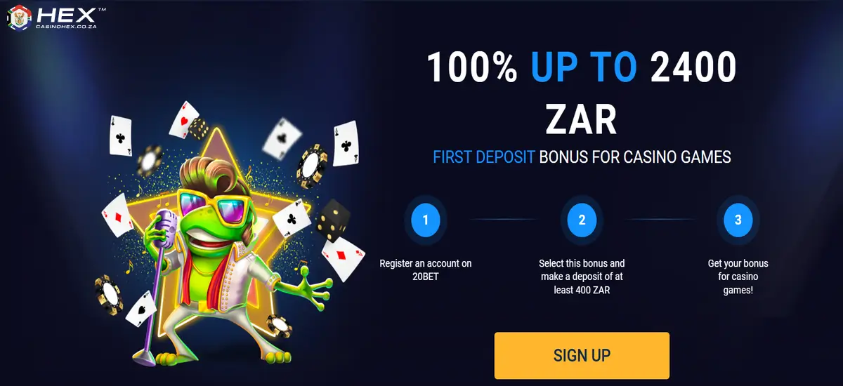 Claim 120 free spins at 20Bet + R2400