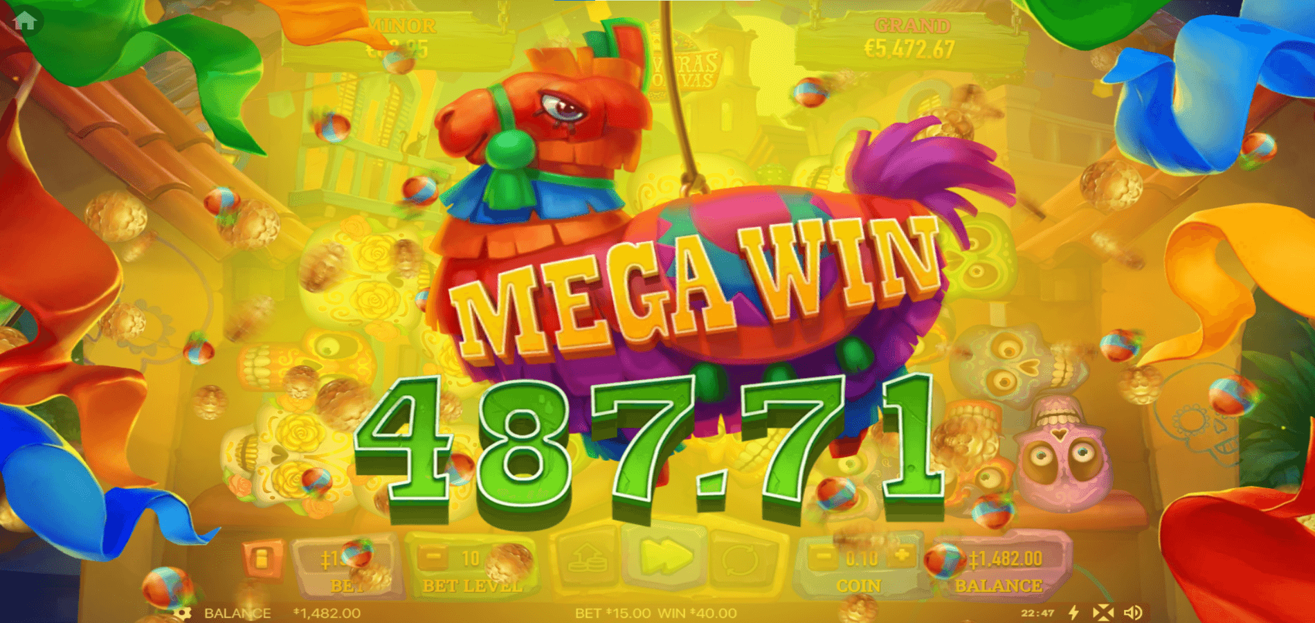 Mega win in Calaveras Explosivas slot