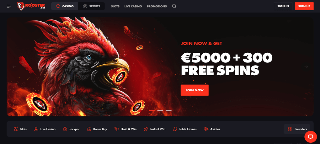 Rooster Bet Casino - New and the Best Online Casino in South Africa