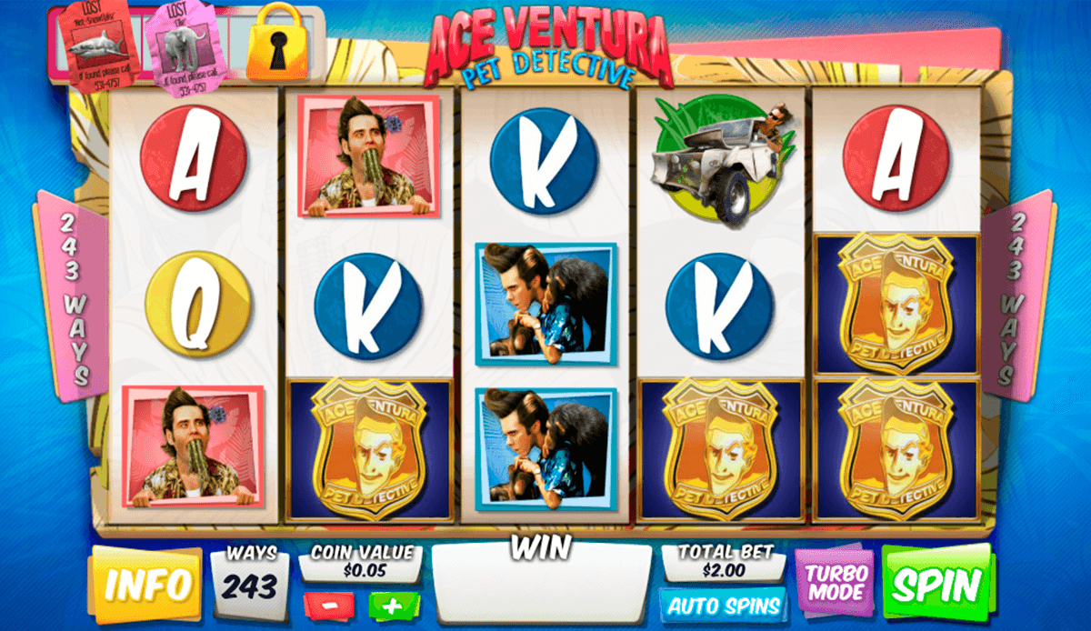 ace ventura pet detective playtech slot