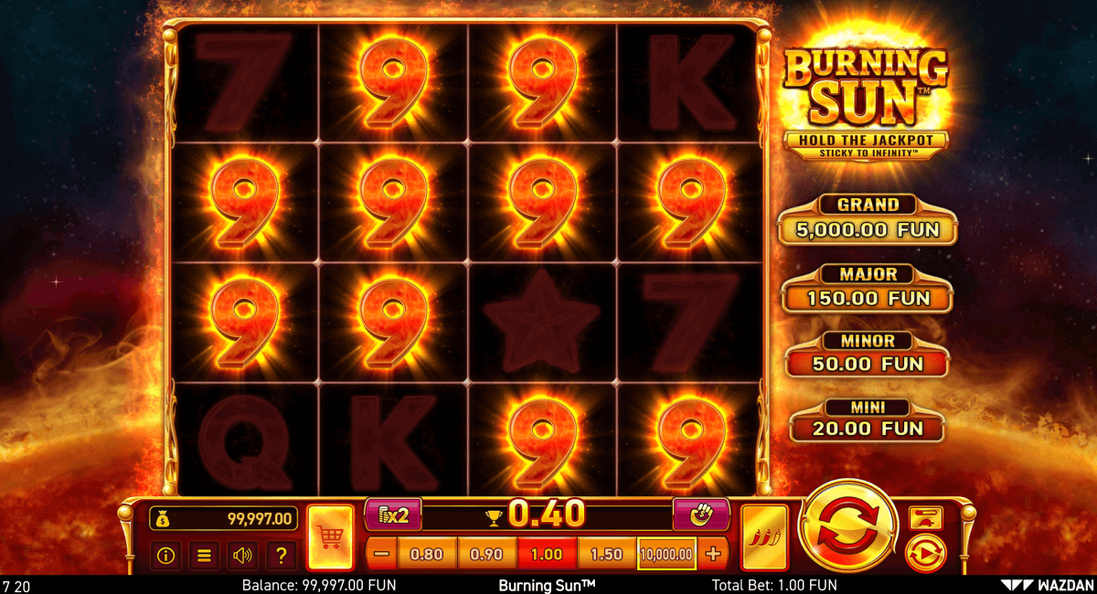 burning sun wazdan