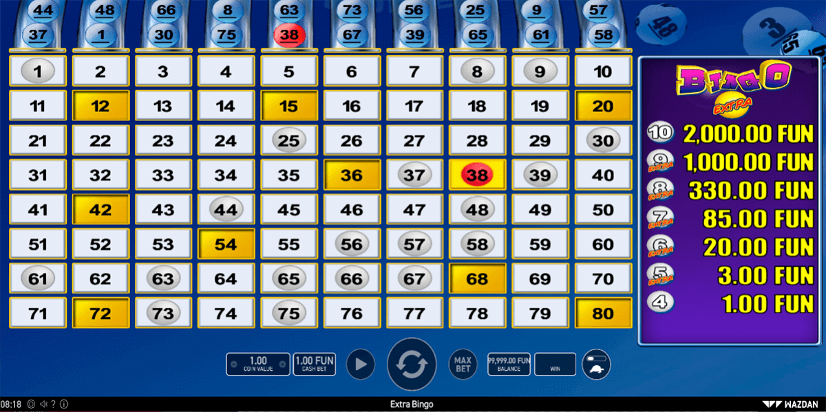 extra bingo wazdan 1