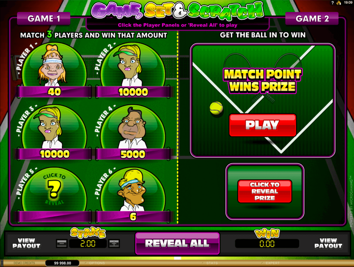 game set and scratch microgaming