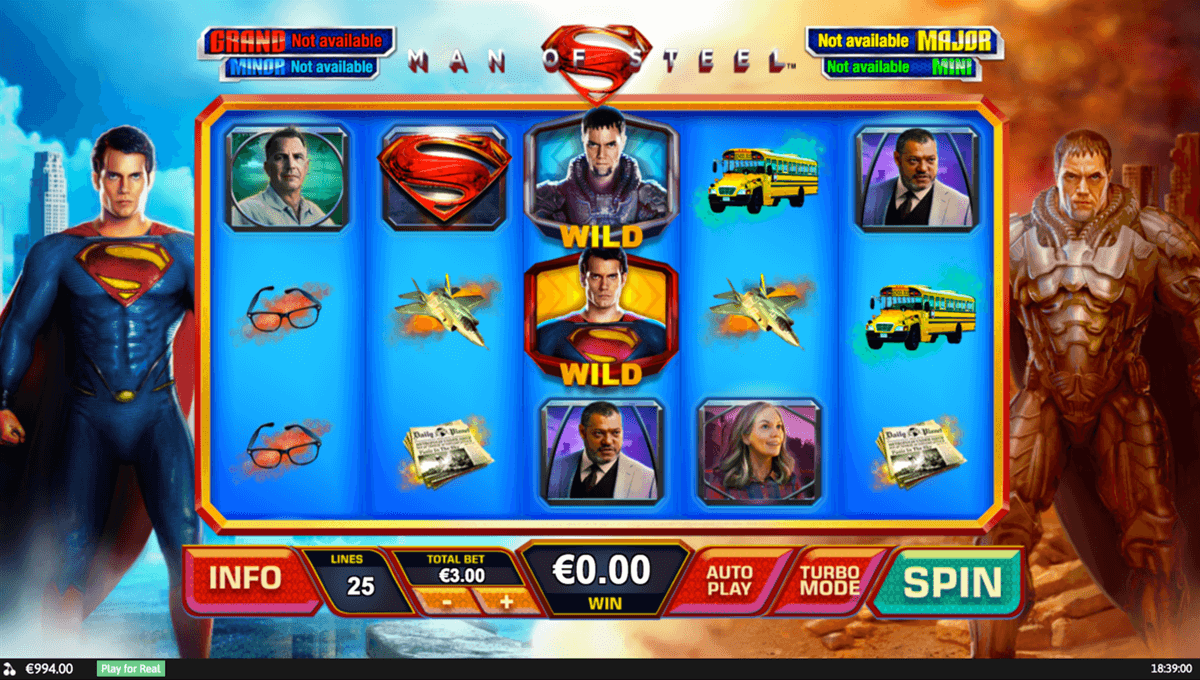 man of steel playtech slot