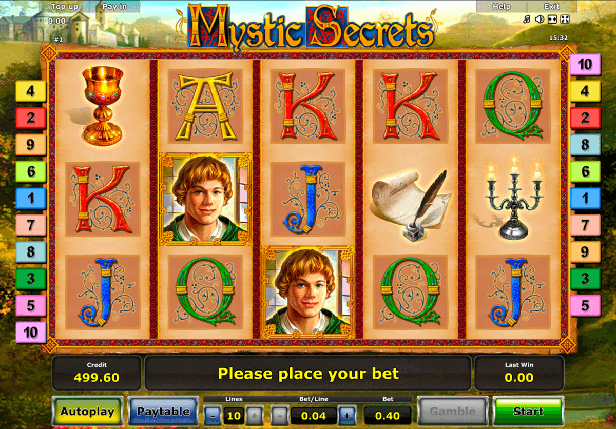 mystic secrets novomatic slot