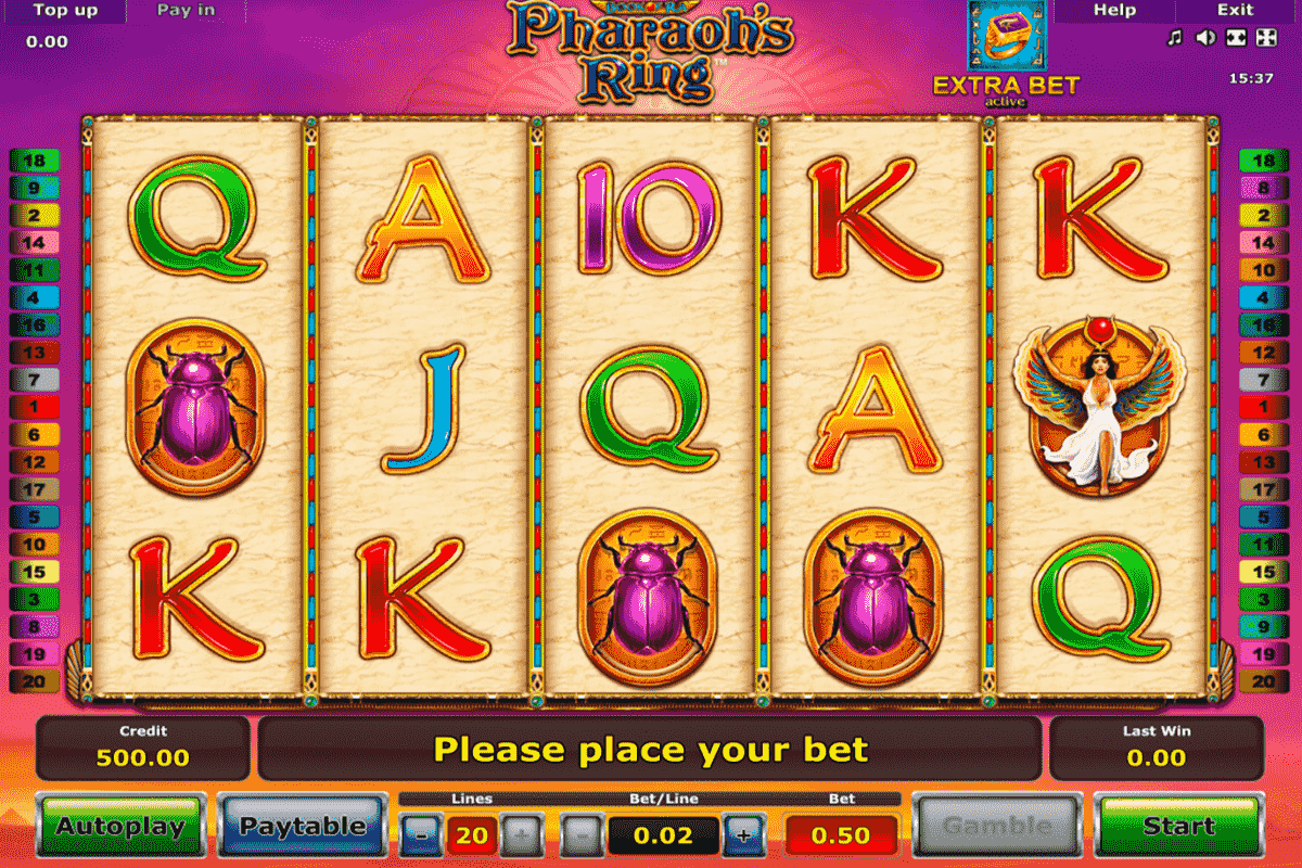 pharaohs ring novomatic screenshot