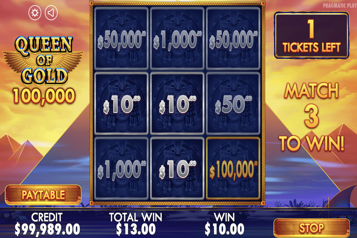 queen of gold scratchcard pragmatic play