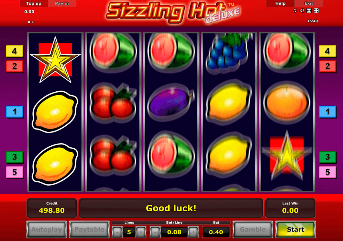 sizzling hot deluxe novomatic slot